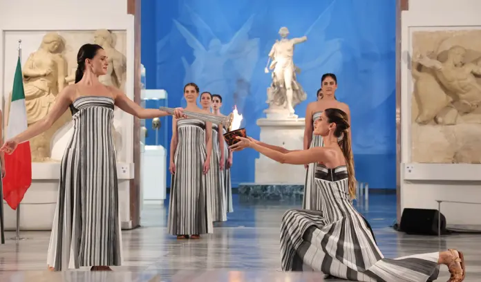 (SP)GREECE-ANCIENT OLYMPIA-MILAN-CORTINA 2026-FLAME LIGHTING CEREMONY