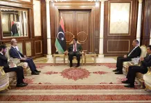 المنفي يبحث مع سفير إيطاليا التطورات السياسية في ليبيا