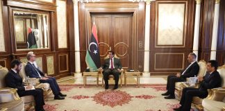 المنفي يبحث مع سفير إيطاليا التطورات السياسية في ليبيا