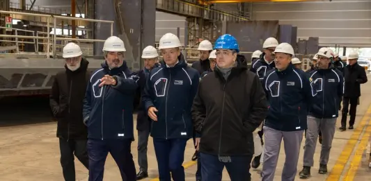 Fincantieri, visita del commissario Ue Tzitzikostas al cantiere di Monfalcone