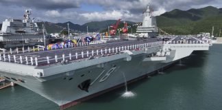 Cina: a Sanya la cerimonia di entrata in servizio della portaerei Fujian (1)