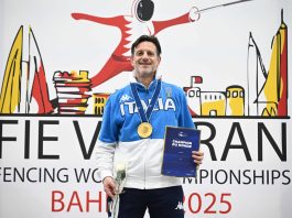 Mondiali Master, Filippo Pesce medaglia d’oro nel fioretto 50+