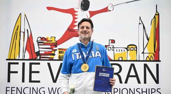 Mondiali Master, Filippo Pesce medaglia d’oro nel fioretto 50+