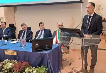 L’assessore Beduschi e il ministro Lollobrigida alla posa della prima pietra della canala ‘Gronda Nord’