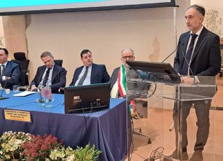 L’assessore Beduschi e il ministro Lollobrigida alla posa della prima pietra della canala ‘Gronda Nord’