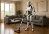 Le nuove applicazioni della robotica nella vita quotidiana robot umanoide pulisce pavimento