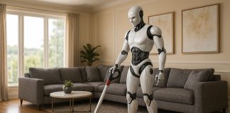 Le nuove applicazioni della robotica nella vita quotidiana robot umanoide pulisce pavimento