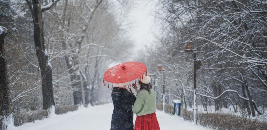 Cina: Changchun imbiancata dopo l’arrivo di un nuovo fronte freddo (2)