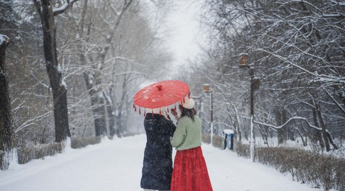 Cina: Changchun imbiancata dopo l’arrivo di un nuovo fronte freddo (2)