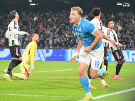 Il Napoli batte 2-1 la Juve e torna in cima, brilla Hojlund