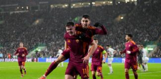 La Roma vince a Glasgow, doppietta Ferguson e 3-0 al Celtic