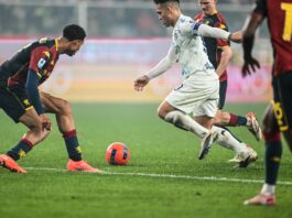 L’Inter batte il Genoa 2-1 al “Ferraris” ed è sola in vetta