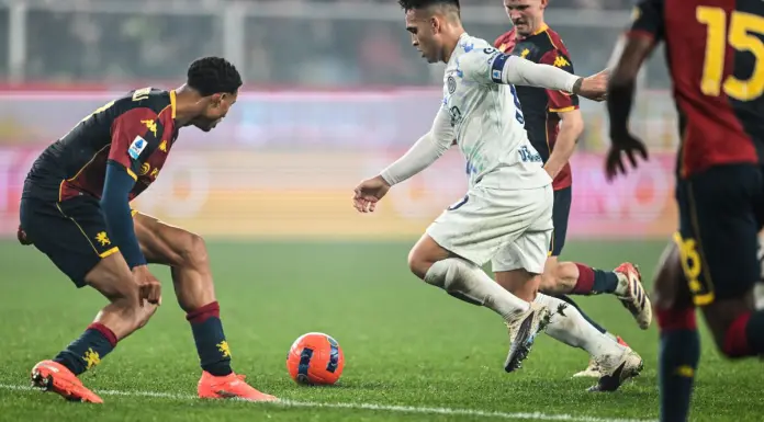 L’Inter batte il Genoa 2-1 al “Ferraris” ed è sola in vetta
