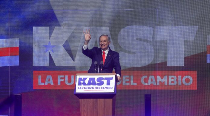 Josè Antonio Kast eletto presidente del Cile