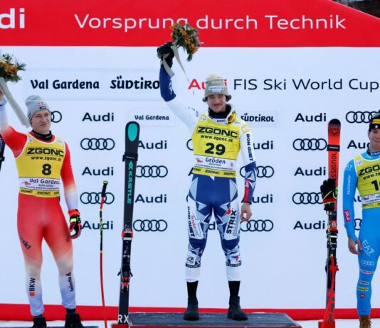 Nel SuperG della Val Gardena vince Zabystran, podio e lacrime per Franzoni