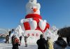 Cina: Harbin, svelata scultura di neve “Mr Snowman” alta 23,8 metri (1)