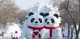Cina: iniziata esposizione sperimentale di sculture di neve a Sun Island (1)