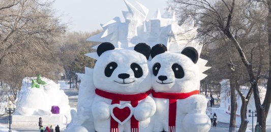 Cina: iniziata esposizione sperimentale di sculture di neve a Sun Island (1)