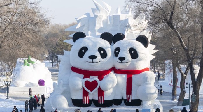 Cina: iniziata esposizione sperimentale di sculture di neve a Sun Island (1)