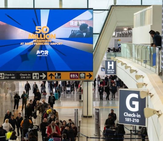 Superati i 50 milioni di passeggeri in un anno all’Aeroporto di Roma Fiumicino