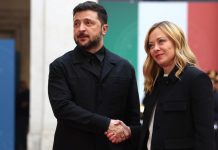 زيلينسكي بعد لقائه ميلوني: لقاء ممتاز ونقدّر استمرار دعم إيطاليا