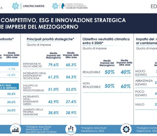 2 medie imprese su 3 del Mezzogiorno prevedono una crescita del fatturato