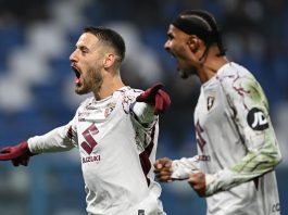 Il Torino espugna il Mapei Stadium grazie a un rigore di Vlasic, Sassuolo sconfitto 0-1