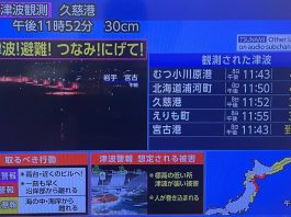 Scossa di terremoto di magnitudo 7.6 al largo del Giappone, diramata l’allerta tsunami