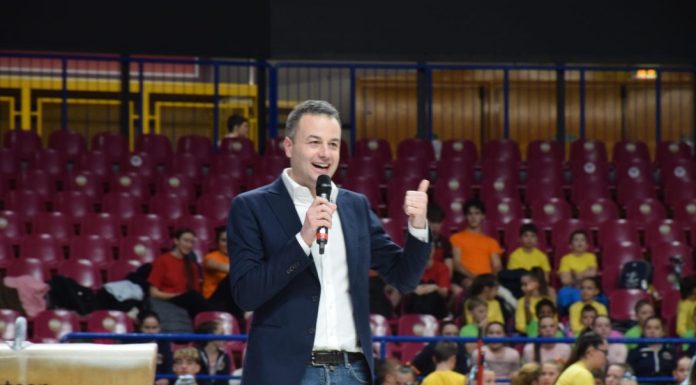 L’assessore Venturini allo spettacolo ginnico “Inside Out” al Palasport Taliercio