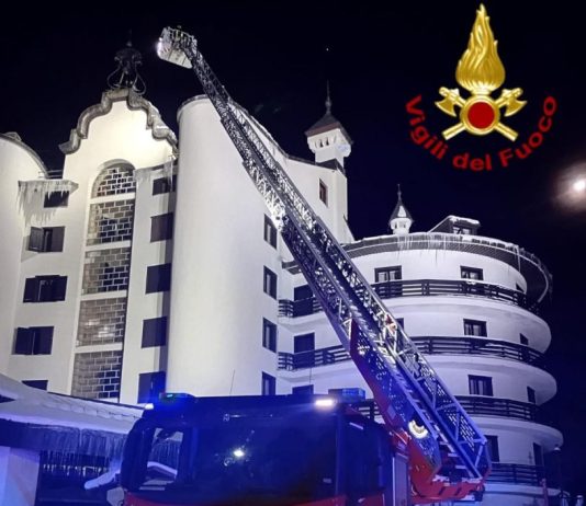 Incendio in hotel a Sestriere, nessun ferito