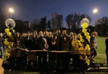 Brugnaro al taglio del nastro del nuovo impianto sportivo Villaggio Laguna