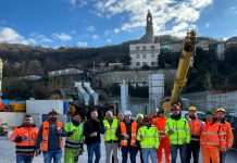 Liguria, l’assessore Giampedrone visita il cantiere dello scolmatore del Bisagno a Genova