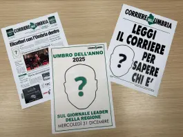 Il Corriere dell’Umbria svelerà il 31/12 il riconoscimento “Umbro dell’Anno”
