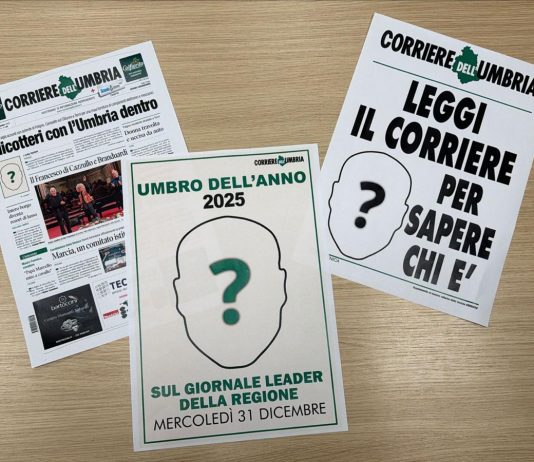 Il Corriere dell’Umbria svelerà il 31/12 il riconoscimento “Umbro dell’Anno”
