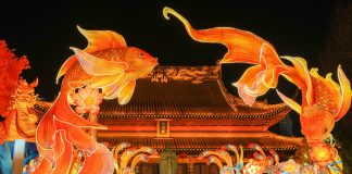 Cina: lanterne di Capodanno al Tempio di Confucio di Nanchino (1)