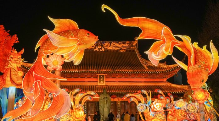 Cina: lanterne di Capodanno al Tempio di Confucio di Nanchino (1)