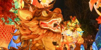 Cina: lanterne di Capodanno al Tempio di Confucio di Nanchino (2)