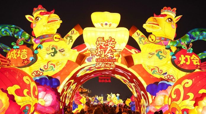 Cina: Xi’an, festival delle lanterne celebra Capodanno lunare (2)