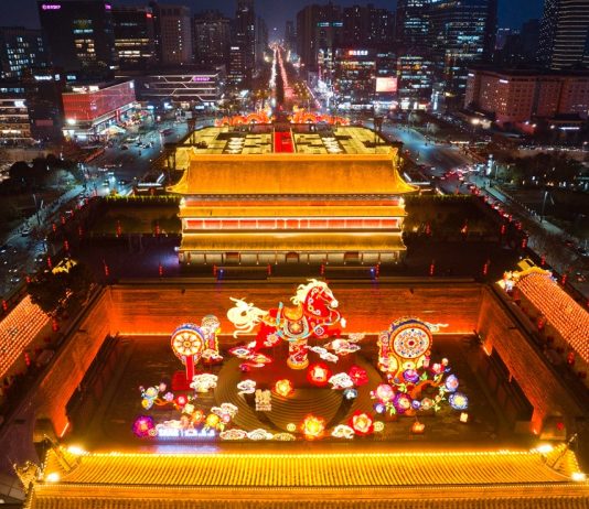 Cina: Xi’an, festival delle lanterne celebra Capodanno lunare (3)