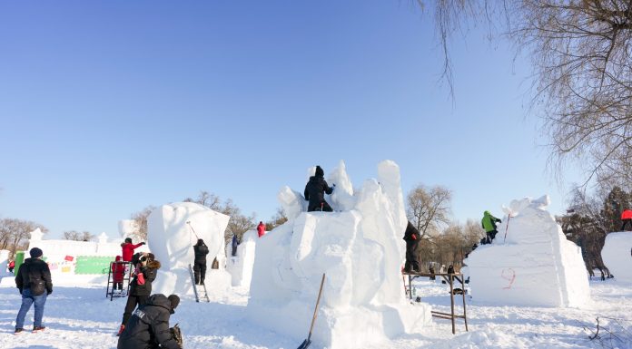 Cina: Harbin ospita gara di sculture di neve con artisti da 13 Paesi (3)