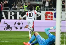 Il Milan torna con i 3 punti da Cagliari, decide Leao