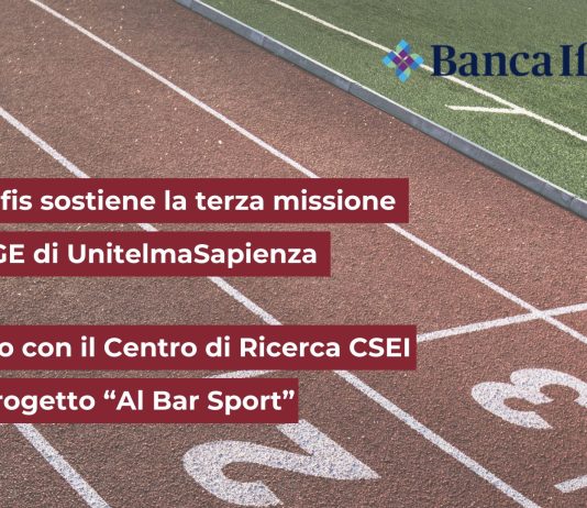 “Al Bar Sport”, Banca Ifis sostiene l’iniziativa di UnitelmaSapienza