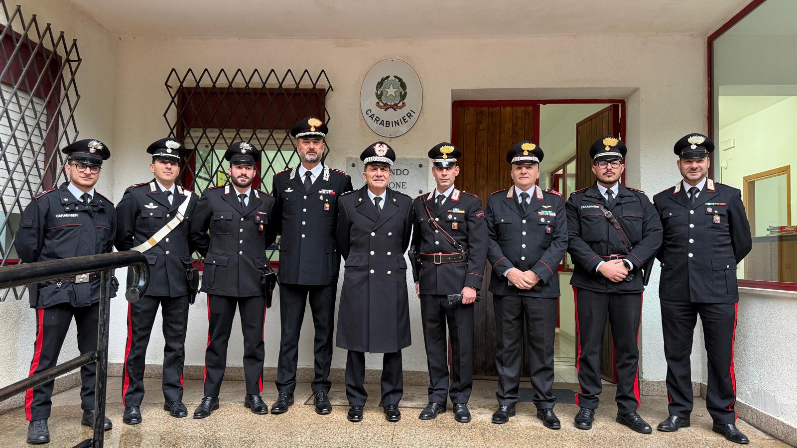 Il Generale Del Monaco visita le Stazioni dei Carabinieri di Tortorici e Capo d’Orlando