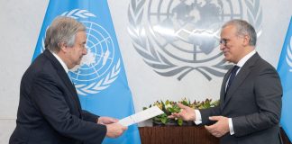 Onu, l’ambasciatore Marrapodi presenta le credenziali al segretario generale Guterres