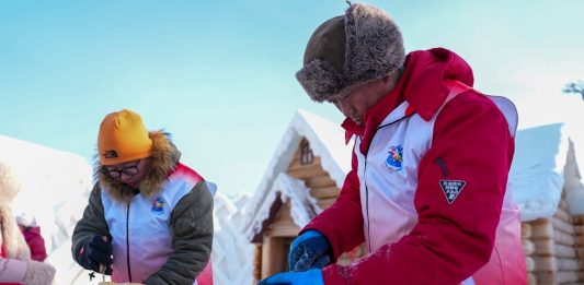 Cina: a Harbin sculture di ghiaccio tinte con coloranti vegetali (2)