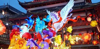 Cina: Shanghai, al via Festival delle lanterne del giardino di Yuyuan (3)