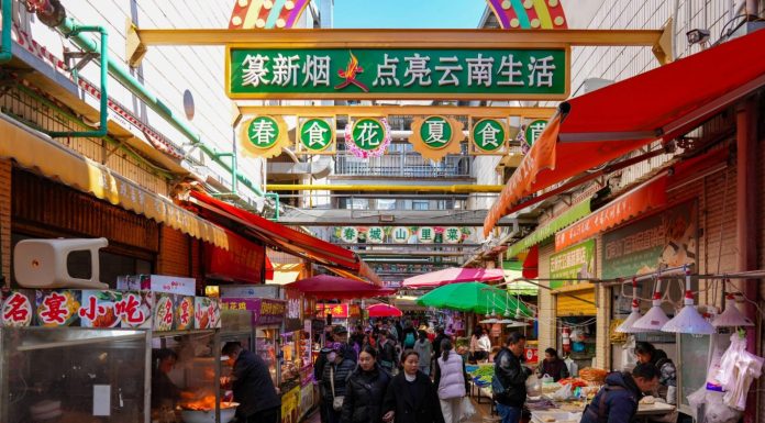 Cina: a Kunming il mercato Daguan Zhuanxin offre cibi e atmosfere locali (1)