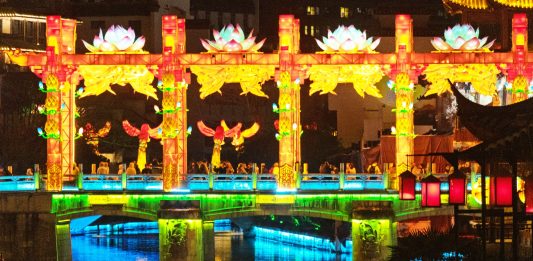 Cina: Nanchino, luci e colori per Festival delle lanterne di Qinhuai (2)