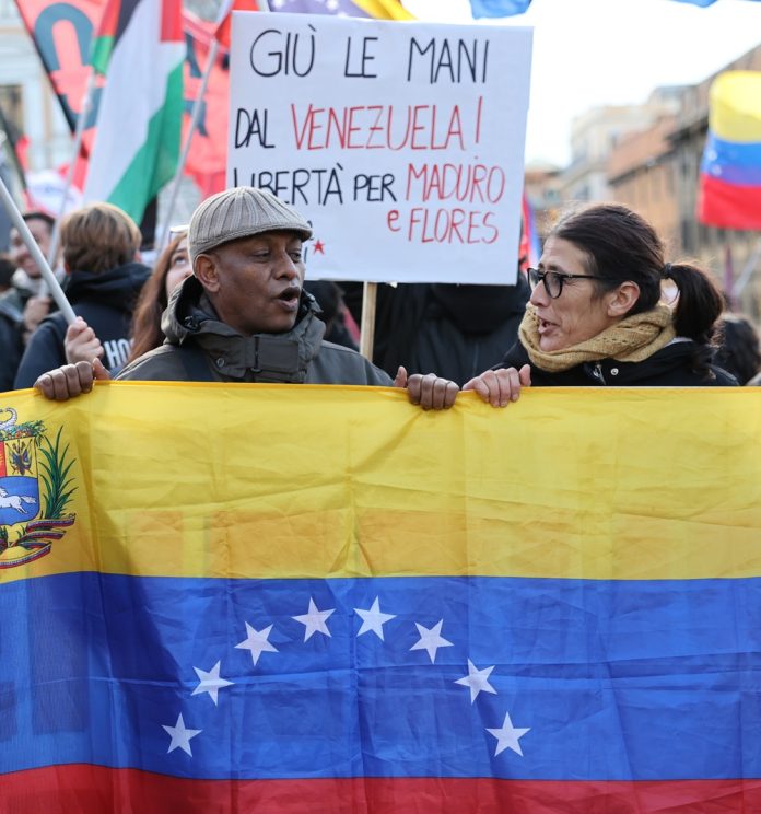 ITALY-ROME-U.S.-VENEZUELA-PROTEST