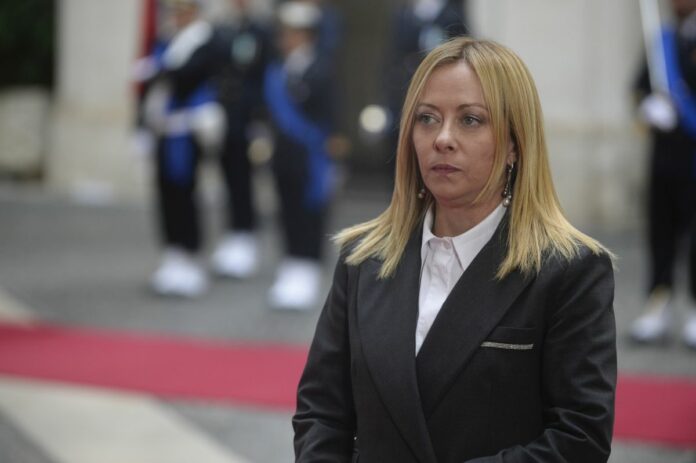 Roma, Palazzo Chigi, Giorgia Meloni riceve il presidente dell' Autorità Nazionale Palestinese Mahmud Abbas Abu Mazen